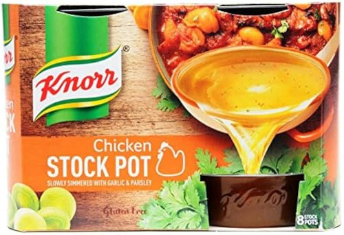 Knorr Confezione da 8 vasetti di gel per brodo di pollo, 224 g