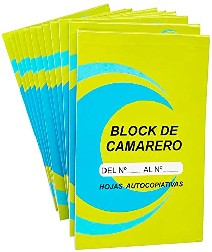 Acan - Pack de 12 blocs de Camarero de Bolsillo 24 Hojas autocopiativas