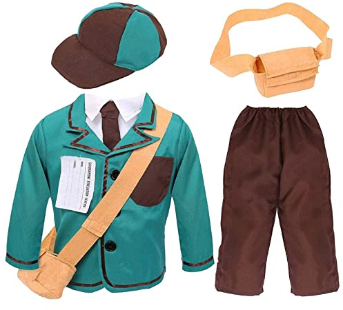 ILOVEFANCYDRESS® Pojkar WARtime KOSTUME FANCY KLÄNNING Set JACKA + BYXOR + SATCHEL WW2 SKOL CURRICULUM UTOPP 12-14 ÅR