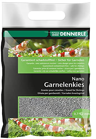Dennerle Nano Garnelenkies | CO2 beständiger Aquarienkies | Geeignet für Garnelen und Krebse (Arkansas Grau)…