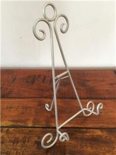 Silver Effect Iron Easel 12 inch Holder Display Artwork Picture Canvas Menu Book Plate Stand Hobbies Craft AA-17s