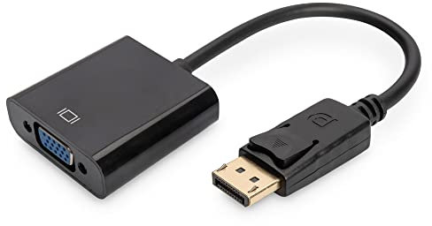 Digitus AK340403001S Cavo Adattatore Displayport, DP 1.2 Maschio, VGA 15 Poli Femmina, 15 cm