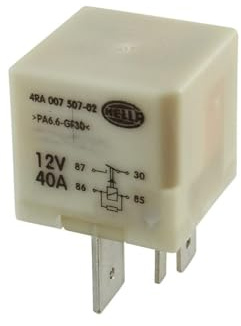 HELLA 4RA 007 507-021 Relé, sistema de precalentamiento - 12V - 5polos - Contacto de cierre - Color: blanco