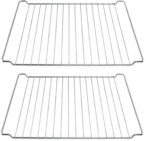 SPARES2GO Chrome Shelf for Whirlpool Oven Cooker (445mm x 340mm, Pack of 2 Shelves)
