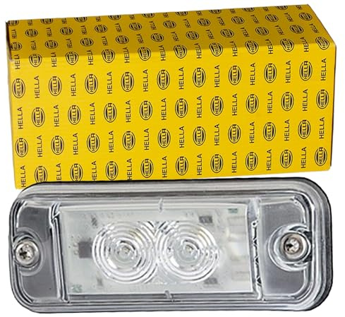 HELLA 2PF 009 514-011 Luces de posición - LED - 24V - Montaje/Conexión roscada - Color de tulipa: transparente - Color LED: blanco - delante - Cant.: 1