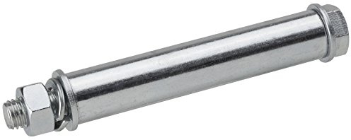 Metafranc Achse Ø 20 mm x 89 mm - M12 - Stahl verzinkt / Schubkarrenrad-Zubehör / Ersatzachse 20 auf 12 / Achsen-Set für Schubkarrenräder / 830300