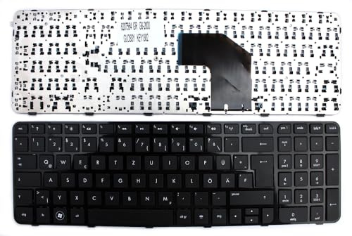 Power4Laptops Alemán Marco Negro Brillante Negro Teclado de Repuesto para Ordenador portátil Compatible con HP Pavilion G6-2210US