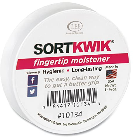 Sortkwik Fingertip Moistener, 1-3/4-oz. Non-Skid Case [Set of 2]
