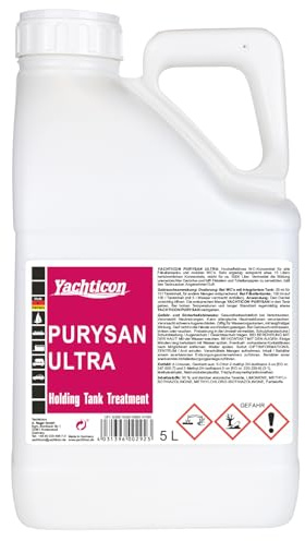 YACHTICON Purysan Ultra Sanitärflüssigkeit – hochkonzentriertes WC-Konzentrat für chemische Toiletten & Fäkalientanks, geruchsneutralisierend, formaldehydfrei, >90% biologisch abbaubar