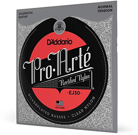 D'Addario Gitarrensaiten Konzertgitarre | Akustikgitarre | Akustik Gitarre Saiten | Classical Guitar Strings | EJ30 Saitensatz für Nylongitarren 0,07 cm - 0,11 cm (.028 - .043 Zoll)