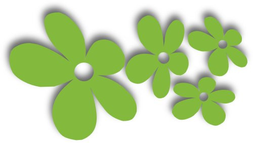 Waschstrassenfest Autoaufkleber Blumen - Mixed Flower 3 lindgrün, pastell grün - oder Wandtattoo selbstklebende Aufkleber fürs Auto, Blumensticker Wandsticker Out- & Indoor, Wandbild & Fensterbild wählen Sie aus 32 Farben!