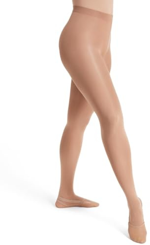 Capezio Ultra Soft Strumpbyxor för kvinnor, midjeband av samma tyg, Transition, L-XL