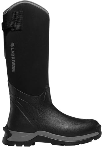 LaCrosse Men’s Alpha Thermal Insulated Rubber Boots with Protective Composite Toe, Premium Natural Rubber Construction and Grippy Antarctic Outsole, Black 7.00MM NMT - 12