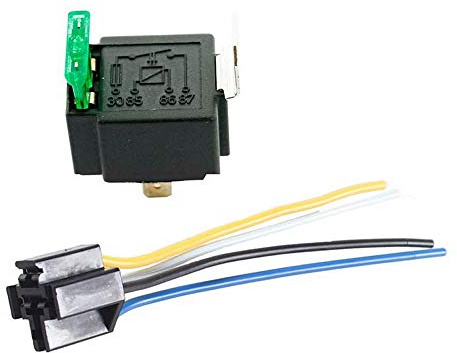 Mintice™ 12V 30A 4-Polig SPST KFZ Relais Öffner Schließer Wechselrelais Leistungsrelais Sicherung Buchse Stecker Motorrad Boot