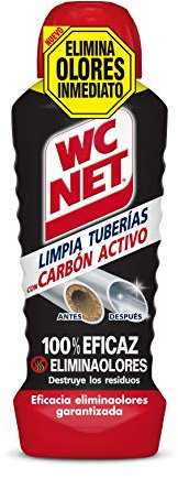 ¿Tuberías con malos olores? Wc Net Limpia Tuberías con Carbón activo es la solución. Disuelve cabellos y restos de jabón. 700ml