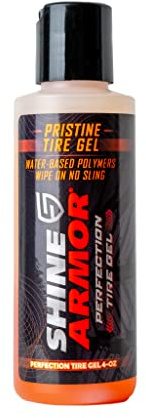SHINE ARMOR Tire Shine Gel Dressing & Pristine Cleaner Car Care for Wheels & Tires with No Sling Formula Wet Look Keeps Tires Black & Clean with Water Based Polymers