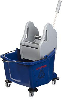 Carro de Limpieza monoseno con Ruedas y Prensa escurridor. Cubo de 32 litros.