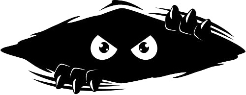 Stickios Car Decal - Peeking Monster Bumper Sticker for Cars, Trucks, Golf Carts, Vehicle Windows, Dents & Scratches - Large Vinyl Car Sticker - Made in USA (11.1 x 4.5 inches) - Shredder