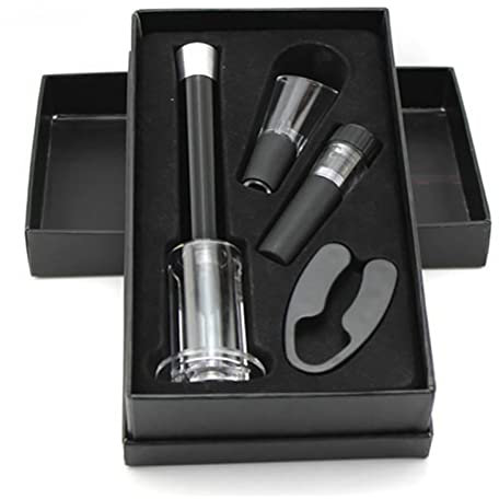 SCALZE Bottle Openers 4 Pcs Wine Opener Set Air Pressure Pump Bottle Corkscrew Includes Wine Opener Kit Vacuum Stopper Wine Pourer Bar Accessories Water Bottle Opener (Size : Aluminum Set)