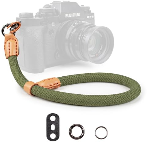 VOVMOEYA Kamera Handschlaufe, Kameragurt aus Seil für Sony Alpha A7 IV A6400 A6000 Canon EOS Fujifilm X100V Nikon DSLR