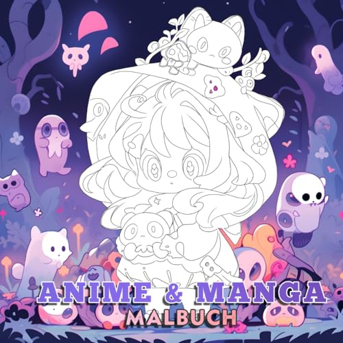 Anime Und Manga Malbuch: Auf geht's in die Welt der Chibi-Mädchen mit diesem Ausmalbuch für Kinder und Erwachsene. Entfliehe dem Alltag und finde ... beim Ausmalen von 65 wunderschönen Vorlagen