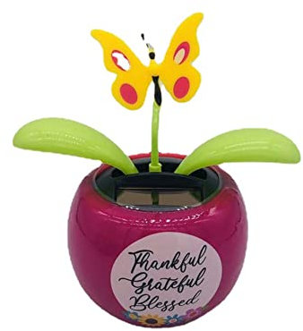 Asudaro Solarfigur Wackelkopf Figur, Solar Tanzende Blume Solarblume Wackelfigur Wackelblume Auto Solarenergie Tanzen Blume Auto Spielzeug Niedliche Auto Armaturenbrett Ornament Typ 1