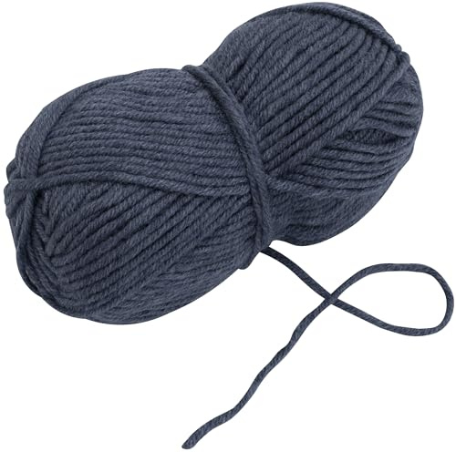 AERZETIX - C74384 - Gomitolo di filato per maglieria 100 g - colore blu jeans - in 75% acrilico 25% lana - ganci aghi sartoria merceria abbigliamento sciarpe
