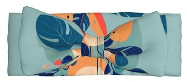 WZYCWB Diadema de bambú con diseño de tortuga azul y naranja para bebé, accesorios para el pelo, adecuada para bebés de 0 a 6 meses, regalo muy significativo