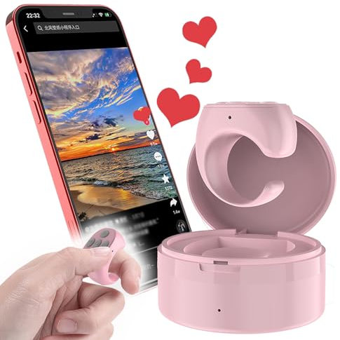 findtime Anello di scorrimento intelligente telecomando Page Turner Bluetooth telecomando dito anello per uomo donna Android IOS Smartring