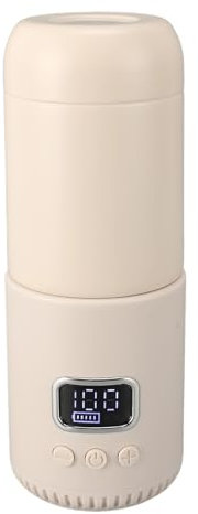 Bouilloire électrique sans Fil 18 000 MAh, Bouilloire à thé de Voyage Portable 400 Ml à Chauffage Rapide avec Chargement USB pour Décongélation et Chauffage du Lait Maternel,