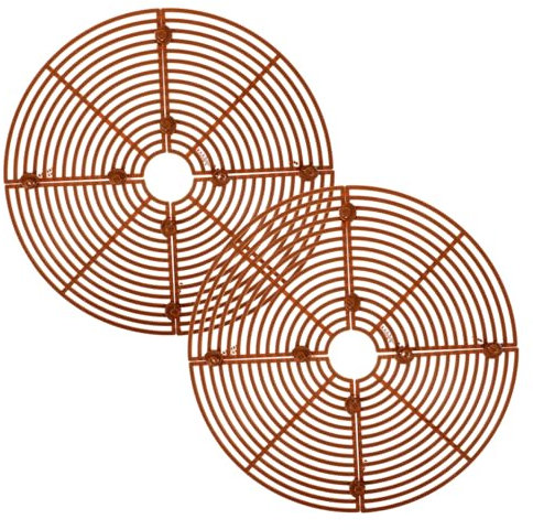 SUPVOX 2pcs Plant Mesh Pot Cover and Flower Protector for Flowerpots, Medium Round Brown Suitable for Cat and Dog Protection in Gardens and Homes