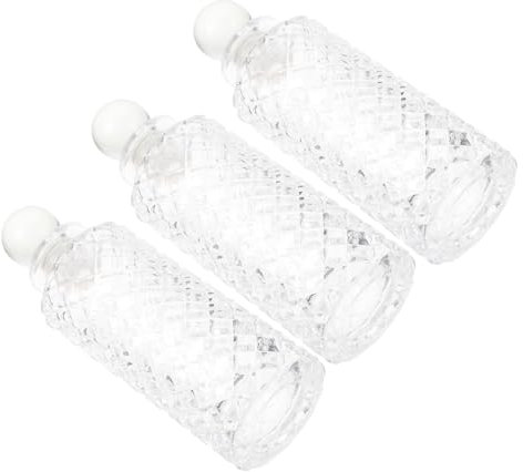 BATHVEVE 3piezas Botellas Difusoras De Vidrio De Juego De Recargables para Aromaterapia Material Transparente Diseño Seguro y Elegante para Decoración y Purificación De Aire