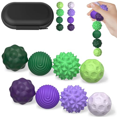 Magnetische Sensorik Bälle,Anti-Stress Spielzeug aus Silikon,Tragbares Motorikspielzeug mit Multi-Textur, Fidget-Bälle Magnetspiel, Tisch-Magnetspiel für Familien & Partys (Z+L)