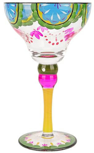 SHIDOW Margarita Glass, Cocktail Glass, Colored Martini Glasses, Hand Painted Glassware by Artists - Unique and Decorative Margarita Glasses, Kitchen Table Décor(Type B)