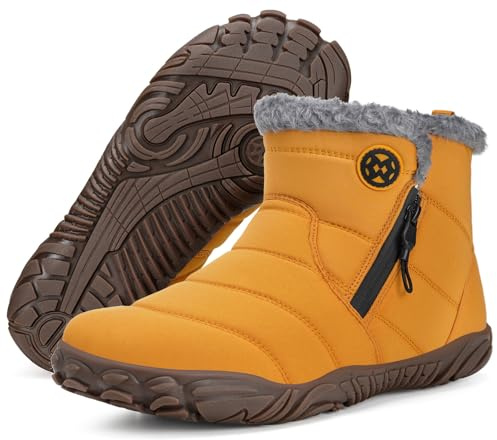 Gaatpot Barefoot Stivali da Neve Donna Uomo Invernali | Stivaletti, Caldo Fodera, Minimaliste, Con Wide Tox Box, Zero Drop Soles, Scarpe