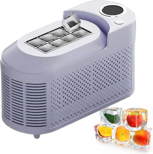 MINI ICE MAKER MACCHINE MACCHINE PERCHITÀ, Portatore di cubetti di ghiaccio trasparente portatile con 8 pc in 10 minuti, facile da pulire, a basso rumore e risparmio energetico, piccolo produttore
