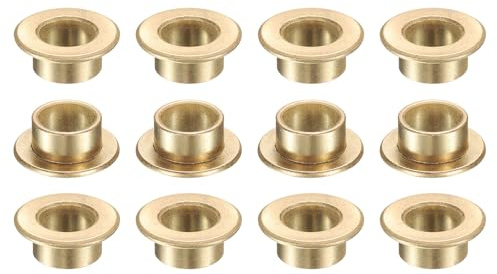 QUARKZMAN 12Pz Cuscinetti A Manicotto Con Flangia, 8 X 10 X 6 mm(Alesaggio*OD*Lunghezza), Boccole Autolubrificanti In Bronzo Sinterizzato, per Attrezzature Industriali