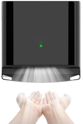 Glowdora Asciugamani Elettrico Compatto, Asciugamani Automatico Professionale, Asciugamani A Parete Commerciali per Bagno E Servizi Igienici 1250w Black