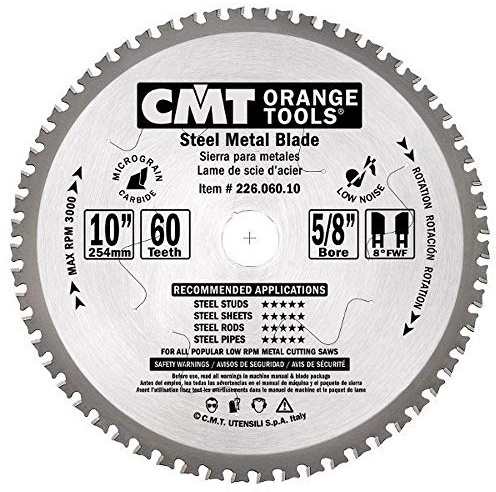 CMT Orange Tools 226.060.10M Kreissägeblatt für Metalle 254x2.2x30 z 60 fwf 5 Grad