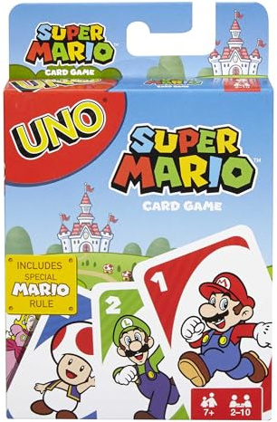 Mattel Games UNO Super Mario gioco di carte, dai 7 anni, 2-10 giocatori