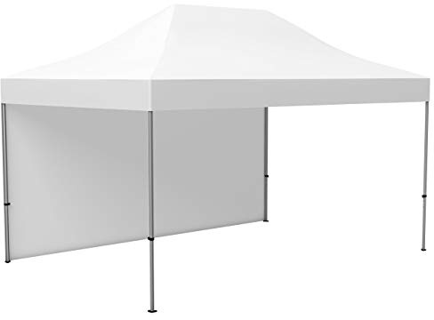 Vispronet Profi Faltpavillon Basic 3x4,5 m in Weiß - Scherengittersystem - 1 Zeltwand (weitere Farben & Größen zur Auswahl)