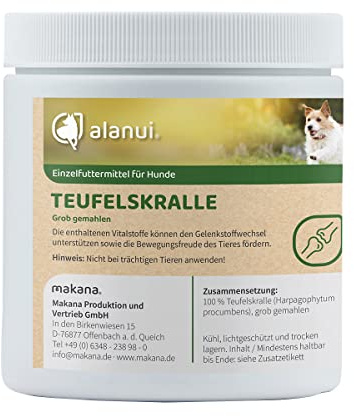 alanui Teufelskralle für Hunde, gemahlen, 250 g Dose