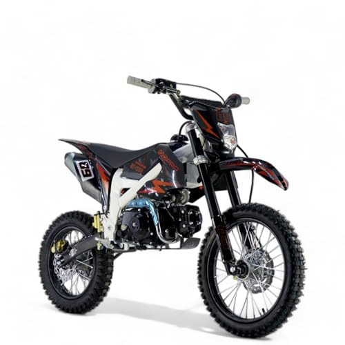 KXD 607-609-612 17/14 125ccm /140cc Dirt Bike Dirtbike CrossBike Enduro pocket Pitbike Motocross Motorrad Vollcross enduro Scheinwerfer (Orange, KXD 612 17/14 125ccm GT-125S Automatic)