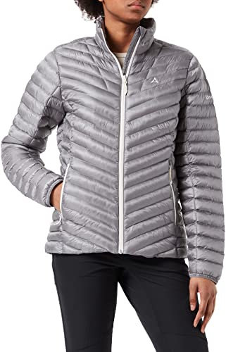Schöffel Damen Thermo Jacket Annapolis1, gesteppte Thermojacke mit hochschließendem Kragen, wärmende und atmungsaktive Skijacke, silver filigree, 38