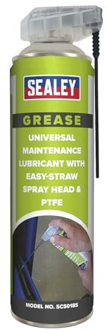 Sealey SCS018S 500ml Universal Maintenance Lubricant with Easy-Straw Spray Head & PTFE