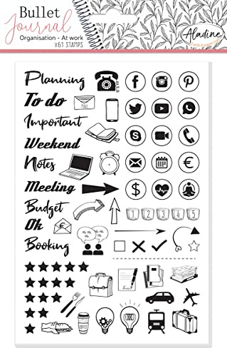 Aladine Bullet Journal Foam Stamps Office Desk