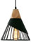 MAXDUYU Suspension Luminaire Vintage,Bois Métal design Lampe Plafonnier Industrielle en Luminaires Suspension Abat-jour 27 Applique d'Eclairage pour salle à manger Cuisine,Noir