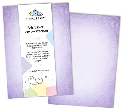 Briefpapier Vintage lila Motivpapier für Einladungen Urkunden Hochzeit Geburtstag 90 g/qm DIN A4 (250 Blätter)