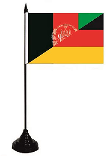 Tischflagge Afghanistan-Deutschland Fahne Flagge Tischfahne 10 x 15 cm