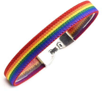 BDM Gay Pride Armband, LGTBI, Lesben, LGBT, Trans und Regenbogen. Größe auswählen